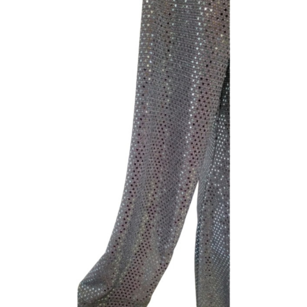 🆕️⬇️Olivia Matthews Silver Sequin Faux Wrap Dress - Picture 5 of 10